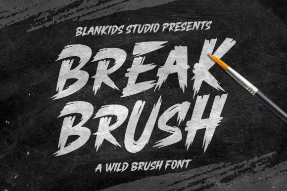 Break Brush: A Wild Brush Font for Creative Projects