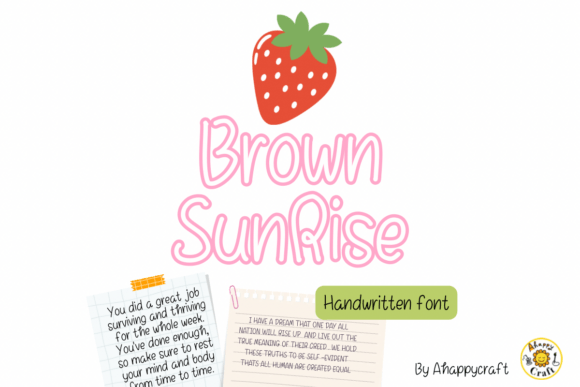 Brown Sunrise: A Warm and Friendly Handwritten Font for Creative Projects