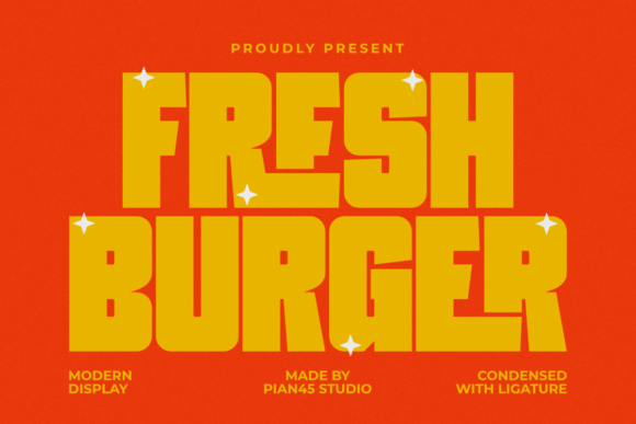 Fresh Burger: The Bold Display Font for Modern Food Branding