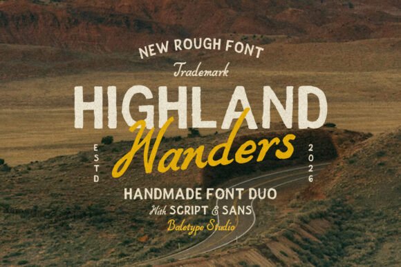 Highland Wanders: A Font Duo for Authentic, Handmade Designs
