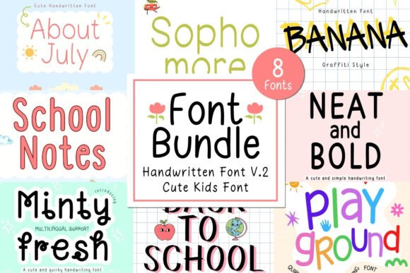 Neat & Clean Handwritten Bundle V.2: Your Go-To Creative Font Kit