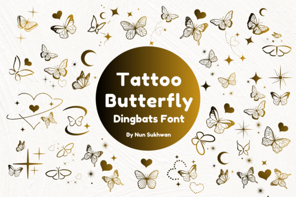 Tattoo Butterfly: A Sketchy Font for Creative Wings