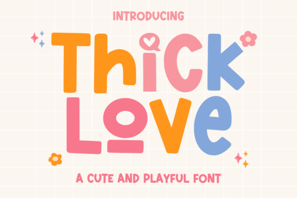 Thick Love: A Playful Font for Mugs, Shirts, and More